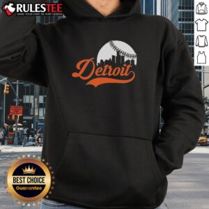 Alternative view of Top Detroit Tigers Baseball Skyline T-Shirt