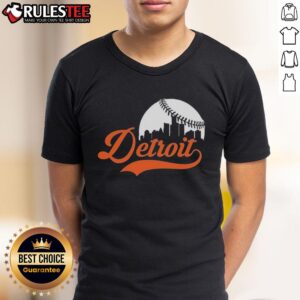 Top Detroit Tigers Baseball Skyline T-Shirt