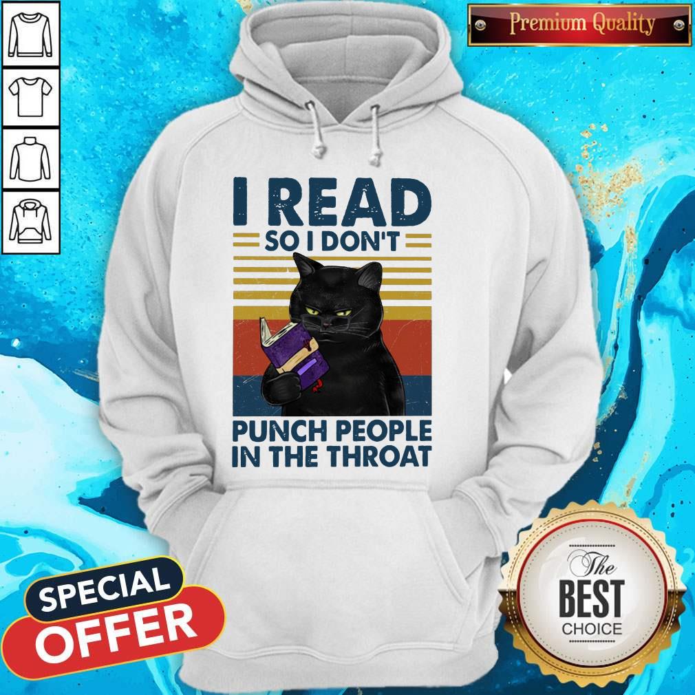 I Read So I Don't Punch People In The Throat Shirt - Image 5