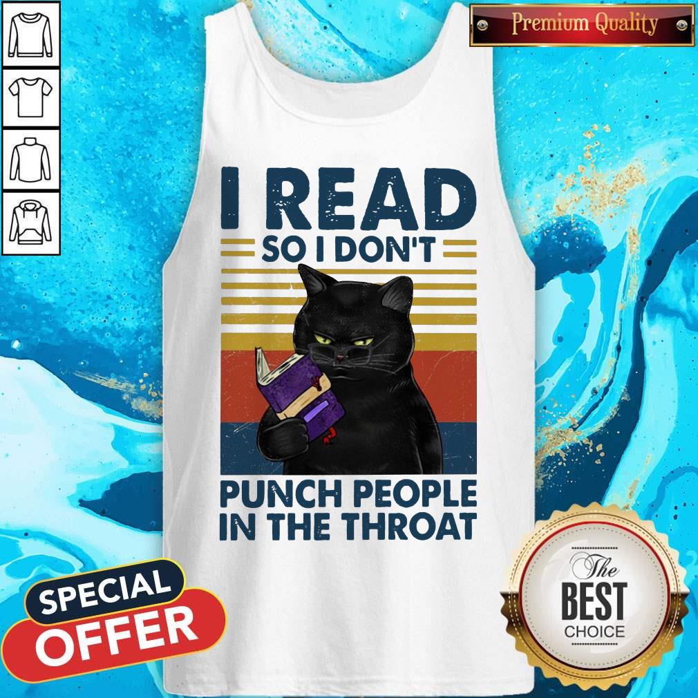 I Read So I Don't Punch People In The Throat Shirt - Image 3