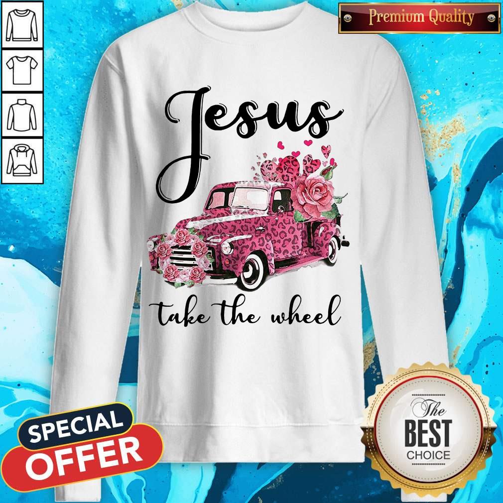 Jesus Take The Wheel Leopard Valentines Truck Shirt - Image 4