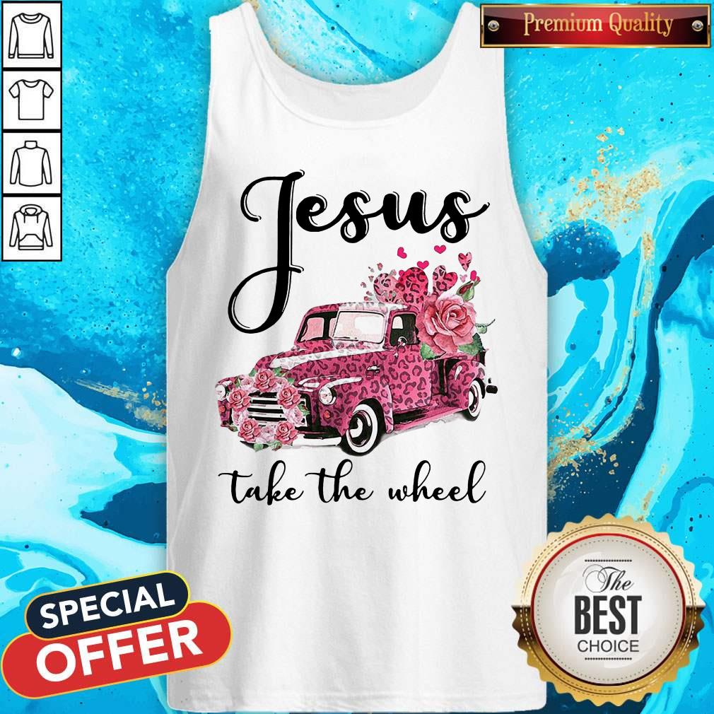 Jesus Take The Wheel Leopard Valentines Truck Shirt - Image 3