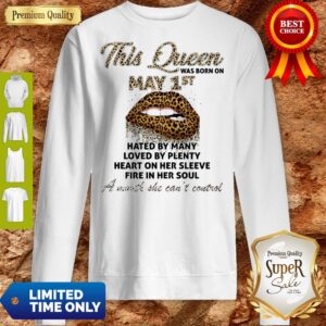 Alternative view of Lips Leopard This Queen Was Born On May 1st Hated By Many Loved By Plenty Shirt