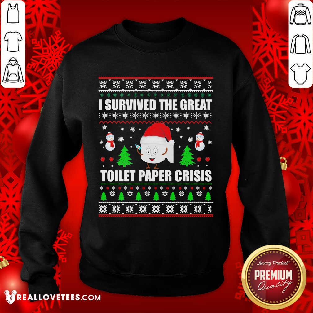 Sweet I Survived The Great Toilet Paper Crisis Christmas Shirt - Image 3