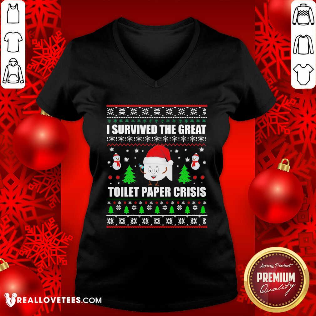 Sweet I Survived The Great Toilet Paper Crisis Christmas Shirt - Image 5