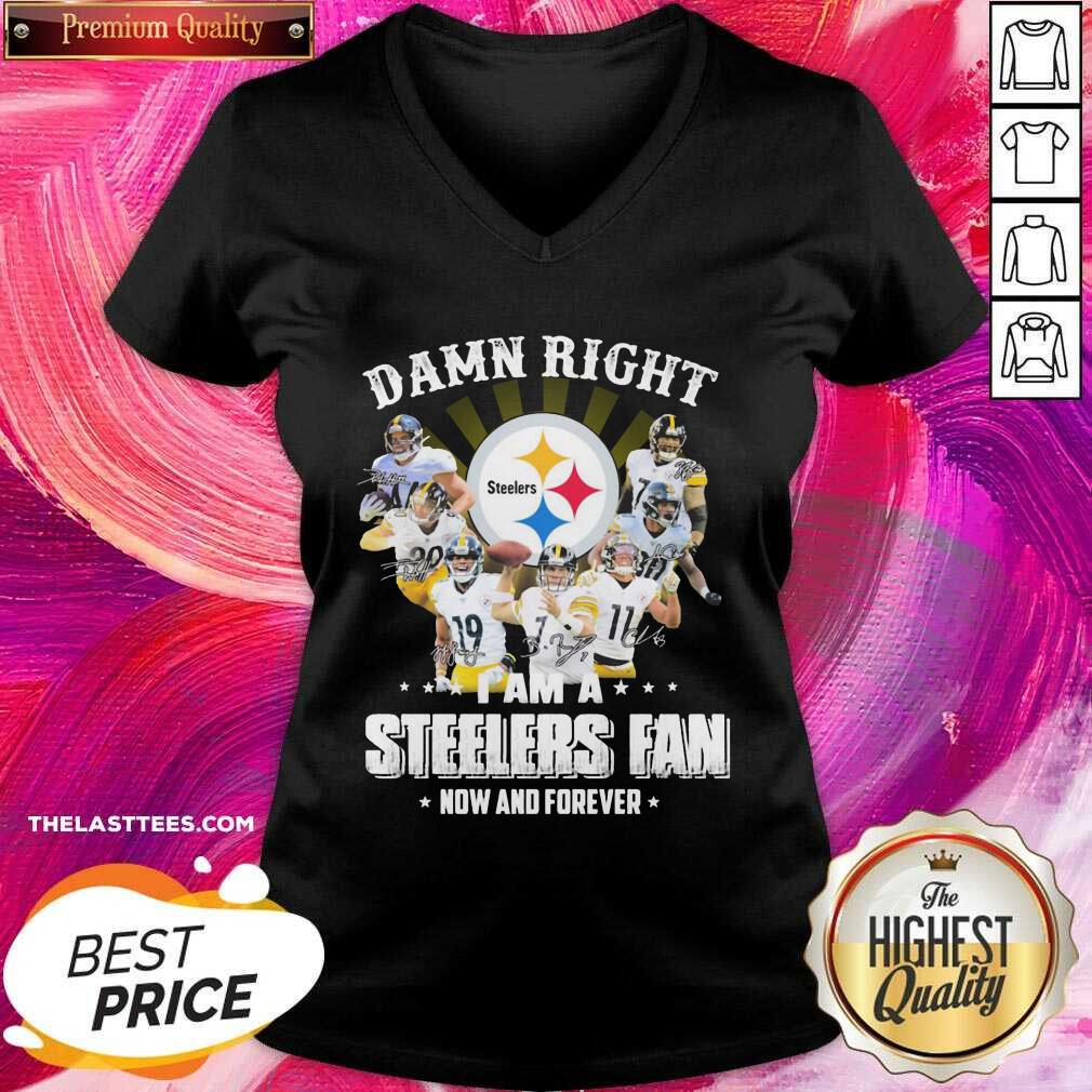 Hot So Damn Right I Am A Pittsburgh Steelers Fan Now And Forever Signature Shirt - Image 2
