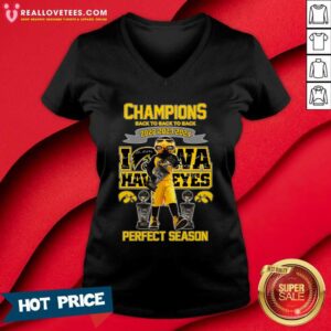 Alternative view of Champions Back To Back To Back 2022 2023 2024 Iowa Hawkeyes Perfect Season T-Shirt