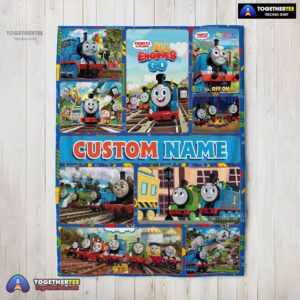Official Good Thomas & Friends Collage Blanket Fleece Customized Blanket
