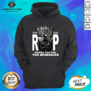Alternative view of Awesome Wakanda Forever Rip Black Panther 1976 2020 Thank You For The Memories Shirt