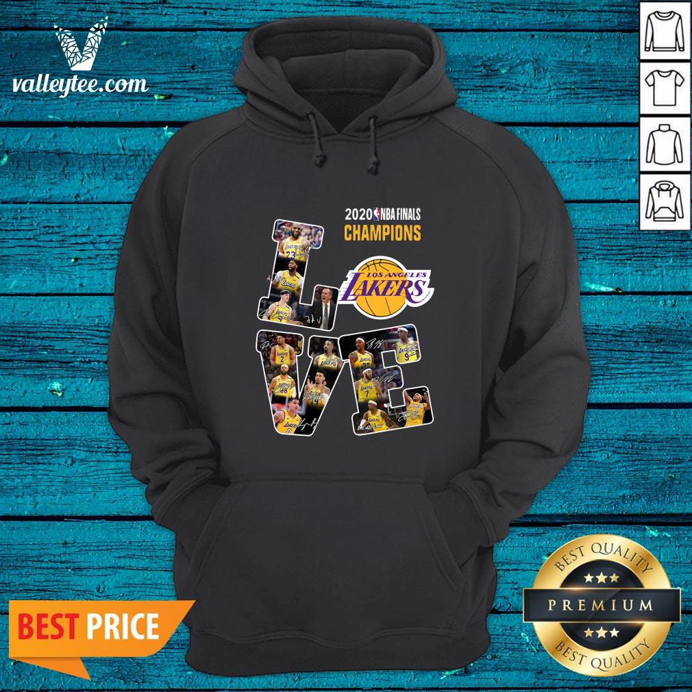 Good Love Los Angeles Lakers 2020 Nba Finals Champions Signatures Shirt - Image 2