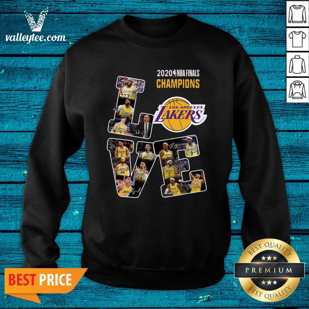 Good Love Los Angeles Lakers 2020 Nba Finals Champions Signatures Shirt - Image 5