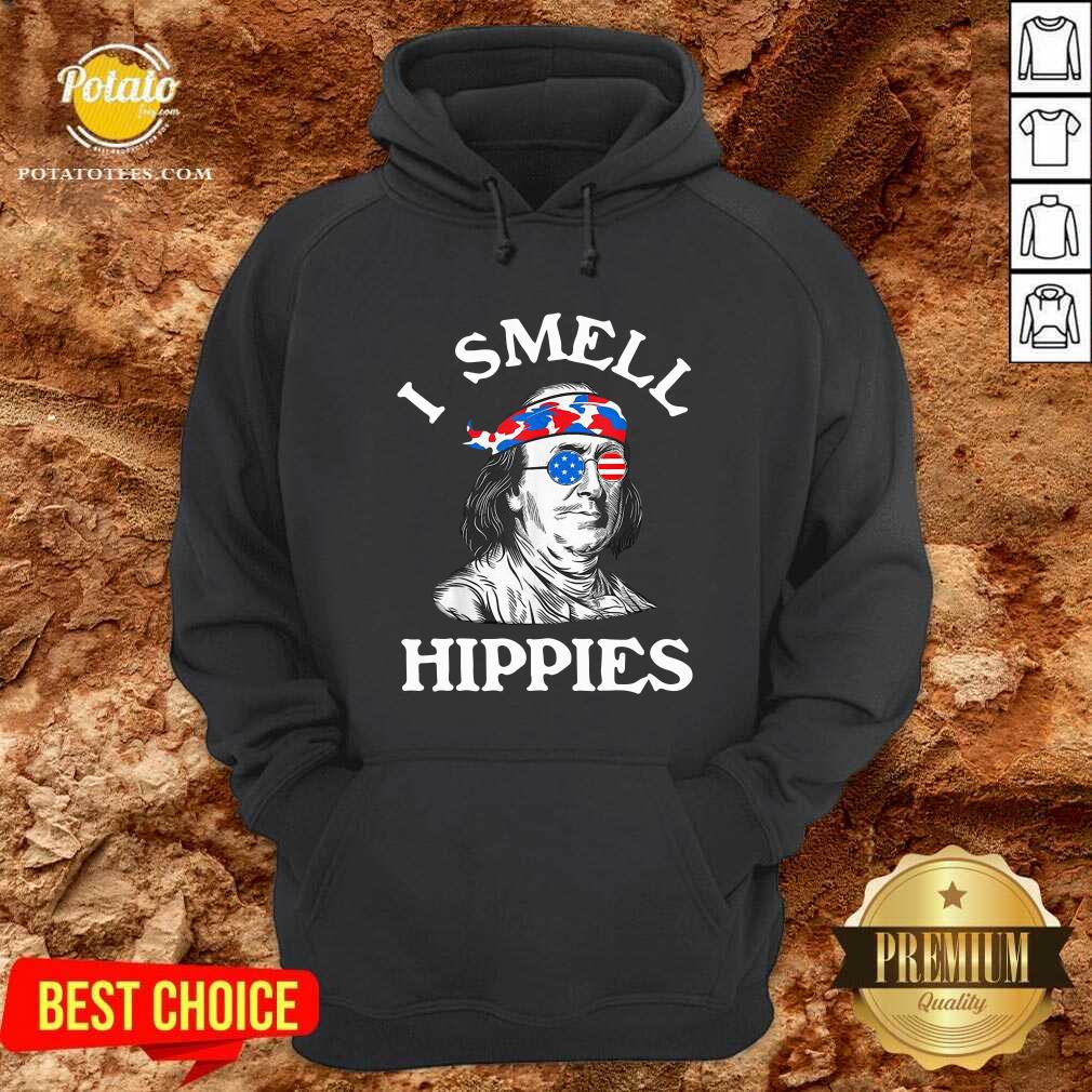 I Smell Hippies Ben Franklin 4th Of July Political Shirt - Image 5