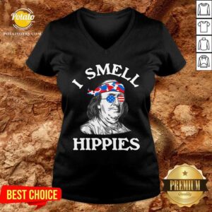 Alternative view of I Smell Hippies Ben Franklin 4th Of July Political Shirt