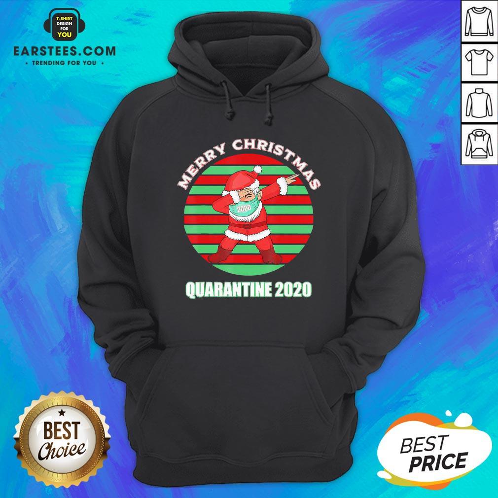 Official Santa Claus Dabbing Face Mask Merry Christmas Quarantine 2020 Vintage Shirt - Image 2