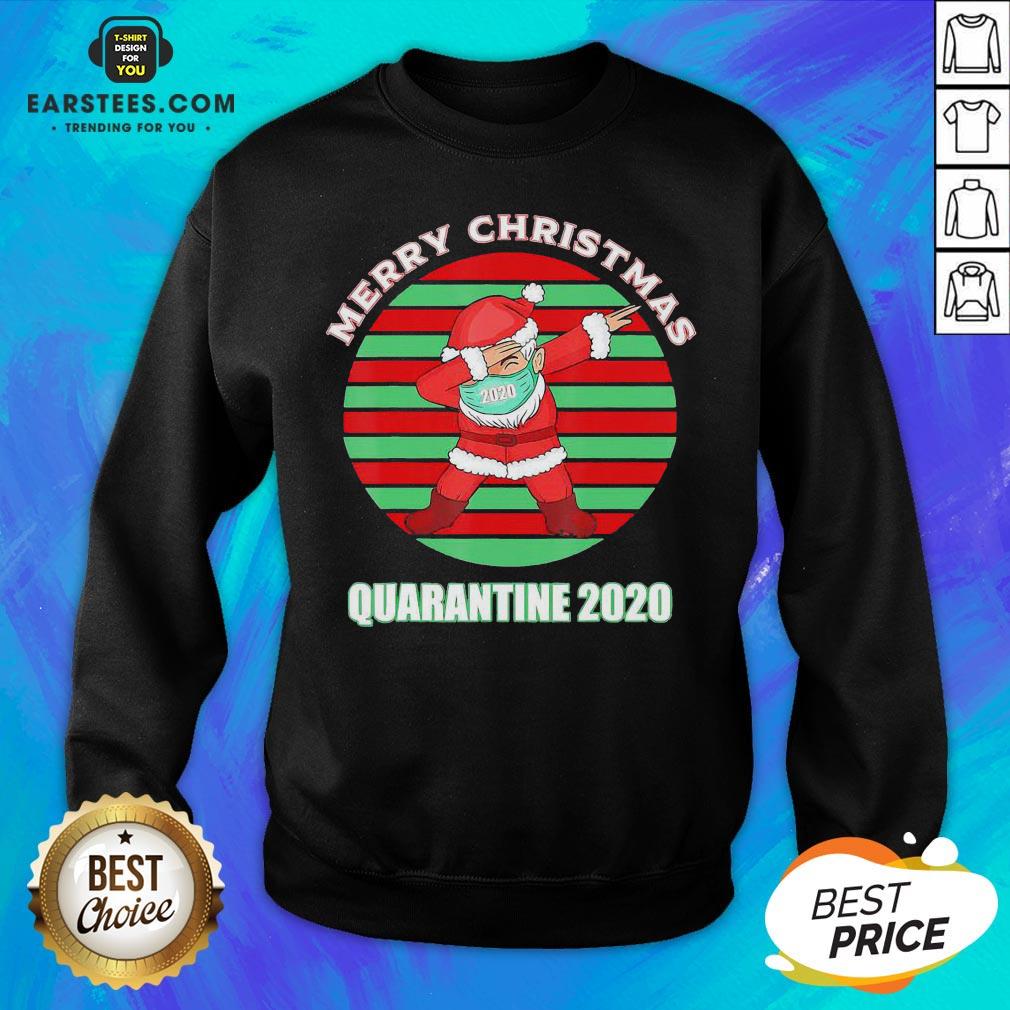 Official Santa Claus Dabbing Face Mask Merry Christmas Quarantine 2020 Vintage Shirt - Image 5