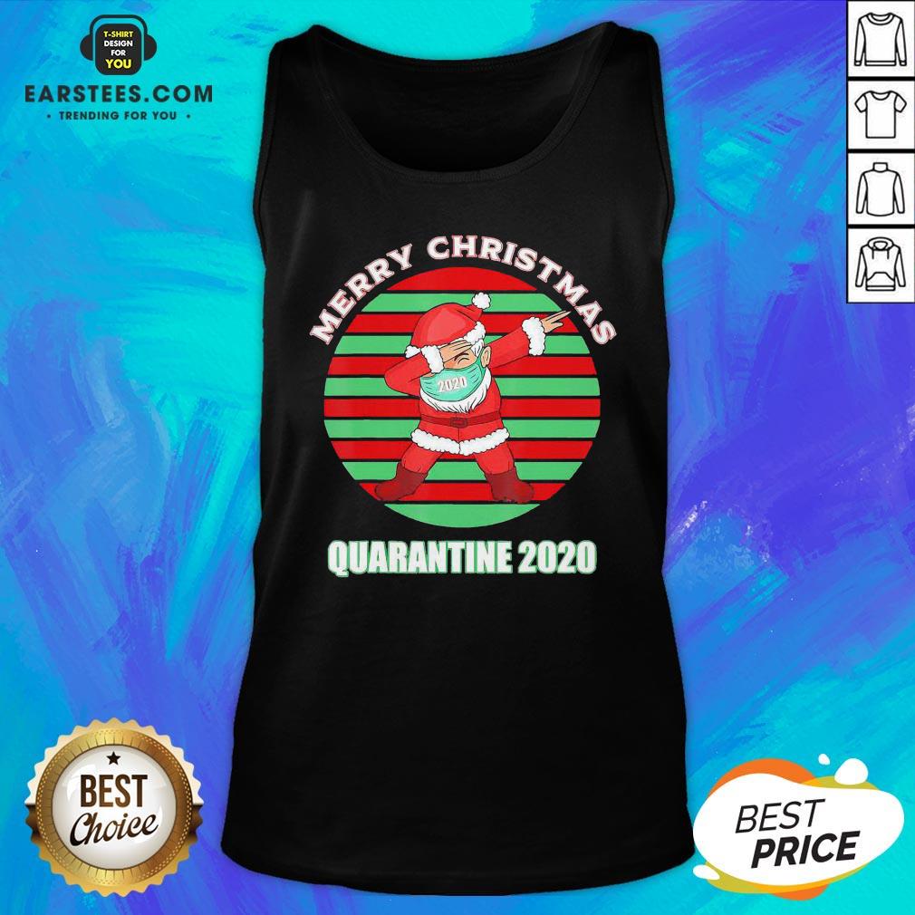 Official Santa Claus Dabbing Face Mask Merry Christmas Quarantine 2020 Vintage Shirt - Image 4