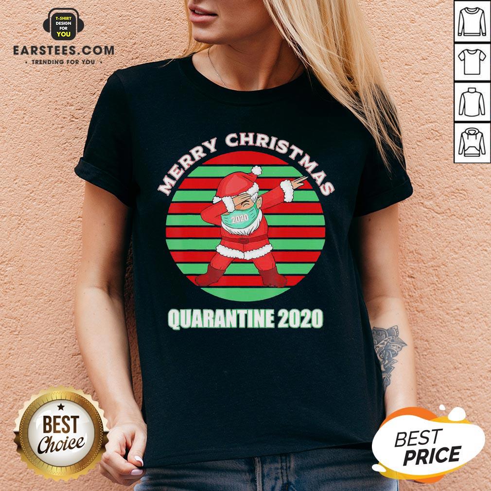 Official Santa Claus Dabbing Face Mask Merry Christmas Quarantine 2020 Vintage Shirt - Image 3