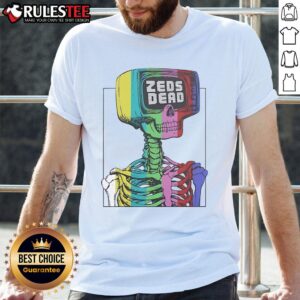 Awesome Zeds Dead Test Pattern Skeleton Rainbow T-Shirt