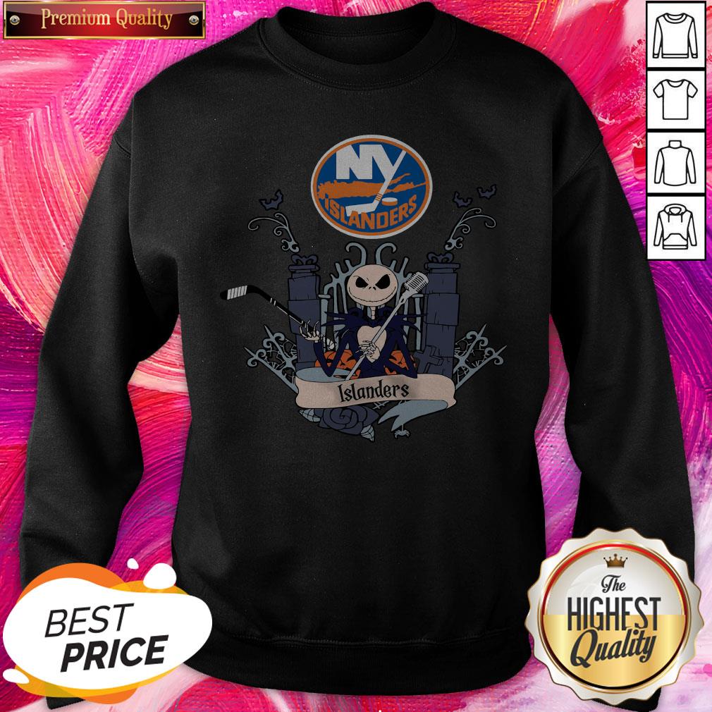 Pro New York Islanders Jack Skellington This Is Halloween NHL Shirt - Image 4