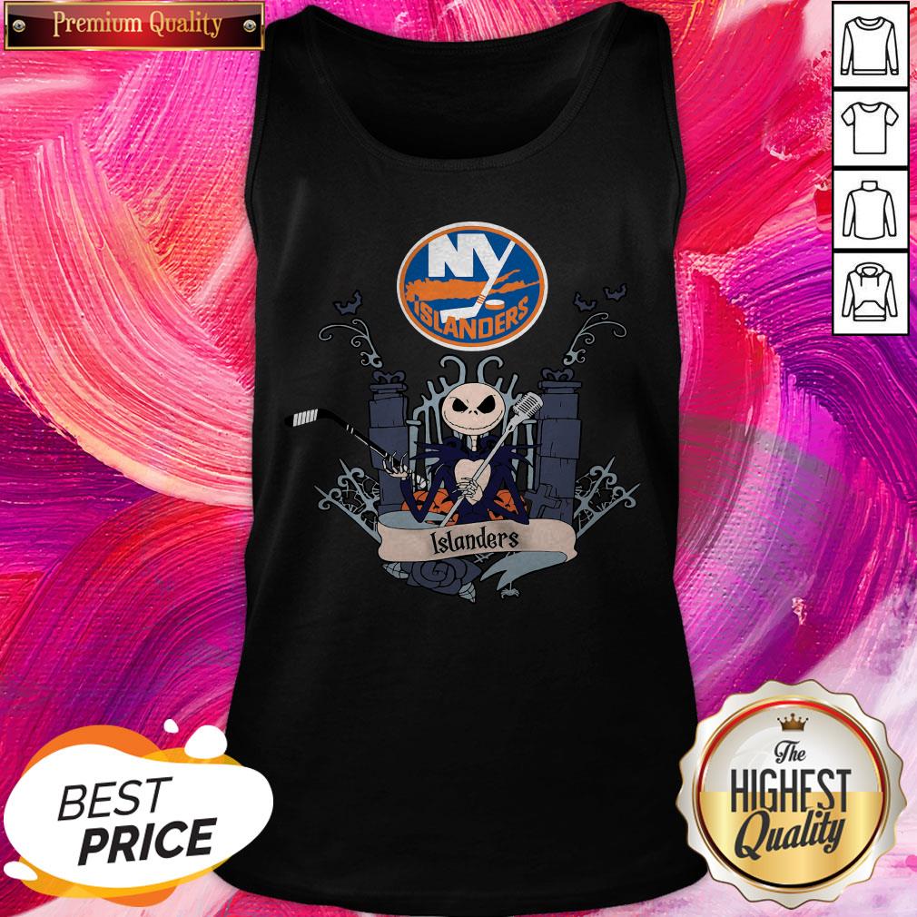 Pro New York Islanders Jack Skellington This Is Halloween NHL Shirt - Image 3