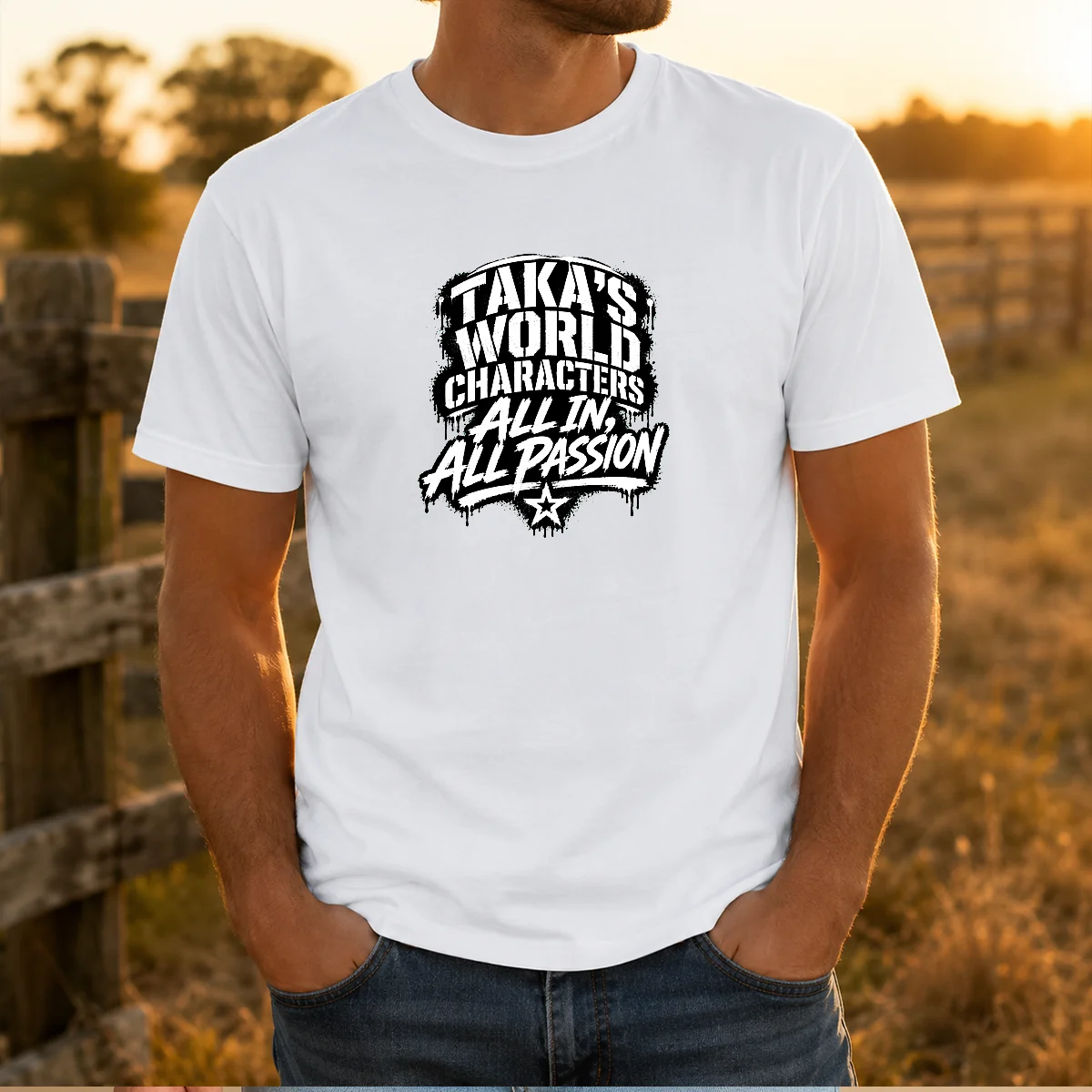 Pretty Takas World Characters Passion Stencil Shirt For Anime Shirt