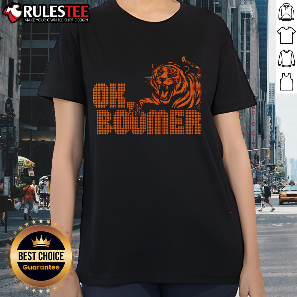 Funny OK Boomer Cincinnati Football Tiger T-Shirt - Image 3