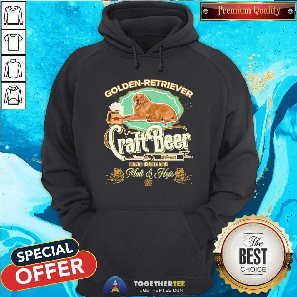 Golden Retriever Craft Beer Malt And Hops Shirt - Image 3