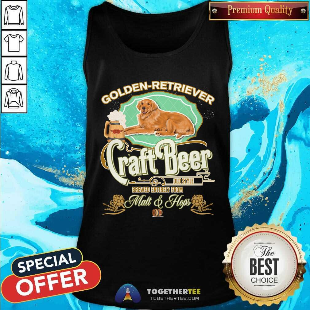 Golden Retriever Craft Beer Malt And Hops Shirt - Image 5