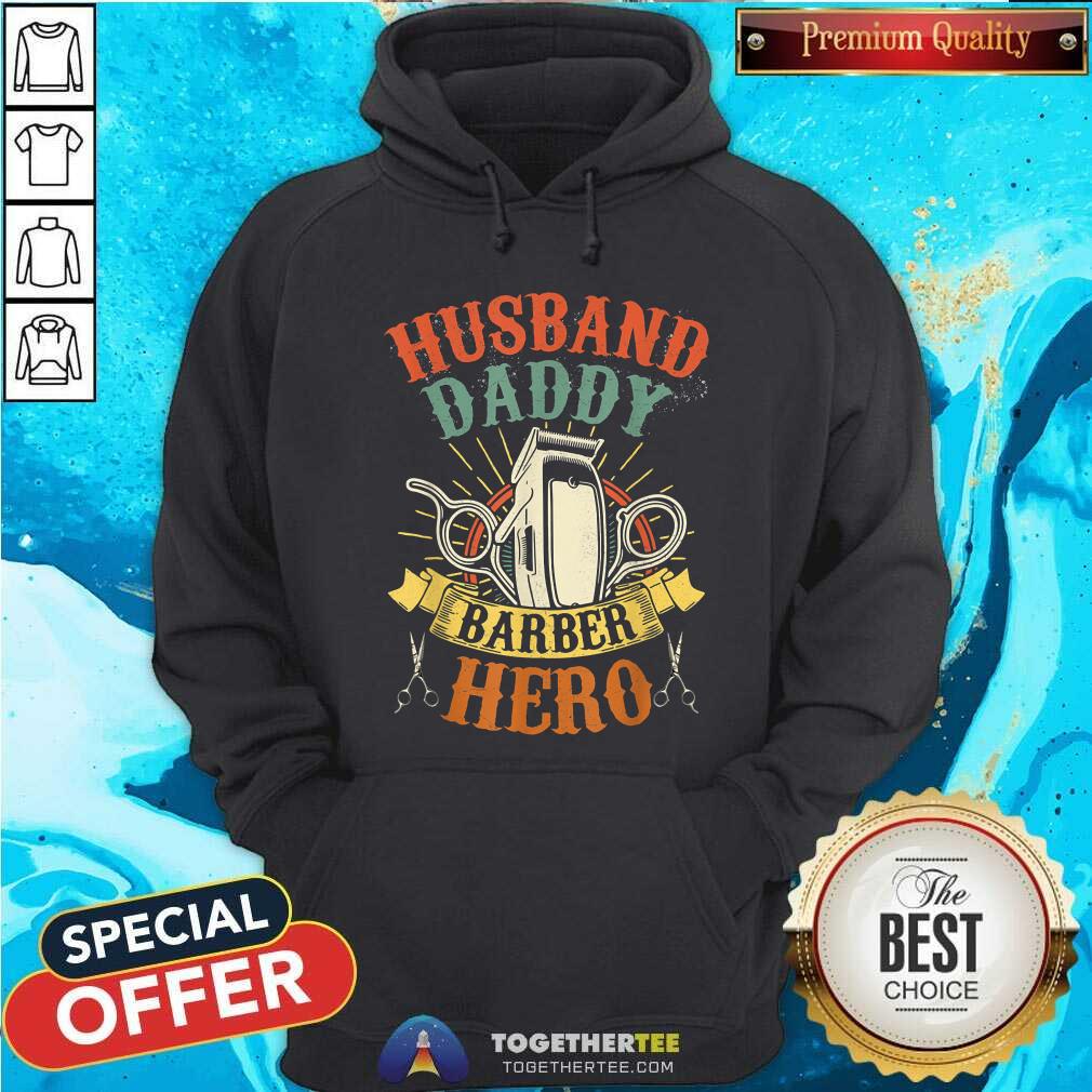 Husband Daddy Barber Hero Shirt - Image 5