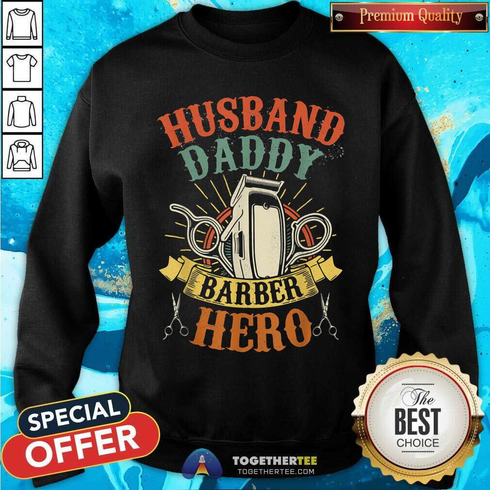 Husband Daddy Barber Hero Shirt - Image 2