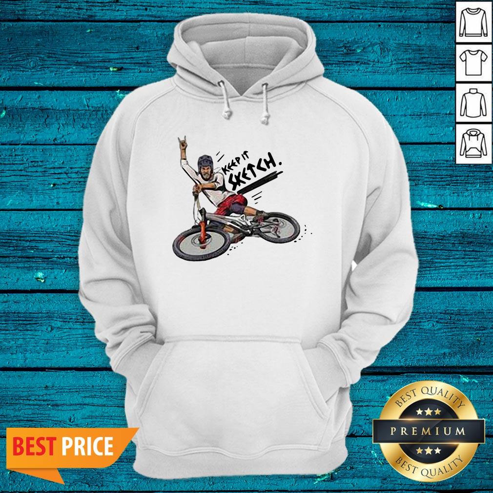 Wicked Keep It Sketch Drawing Bike Bicycle Flower Basket Vintage Shirt - Image 4