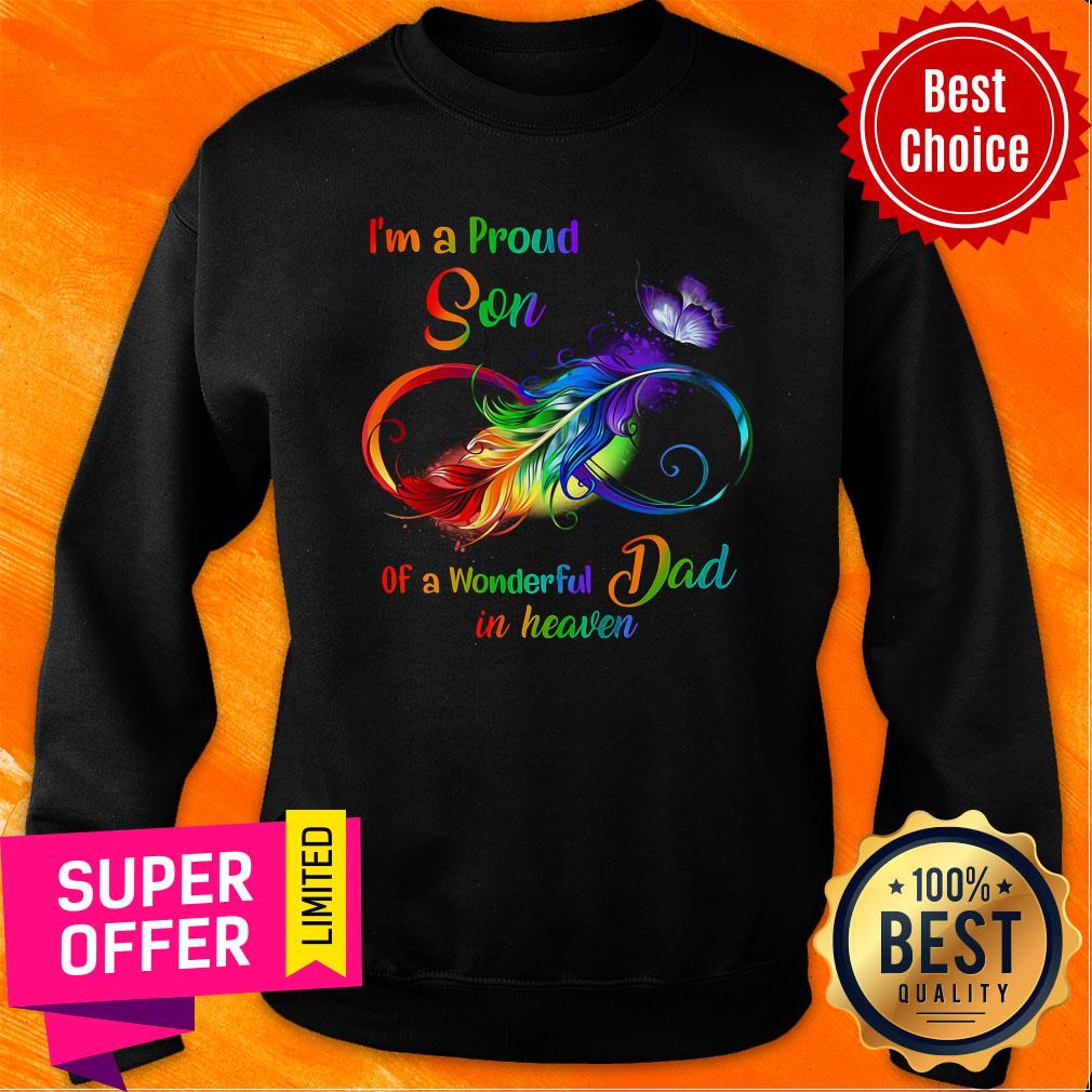 Official I'm A Proud Son Of A Wonderful Dad In Heaven Shirt - Image 5