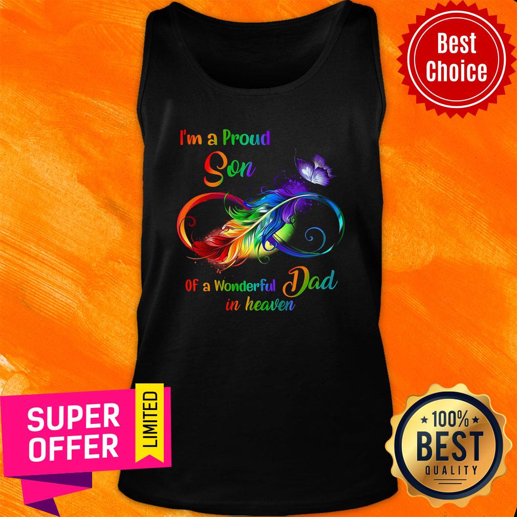 Official I'm A Proud Son Of A Wonderful Dad In Heaven Shirt - Image 4