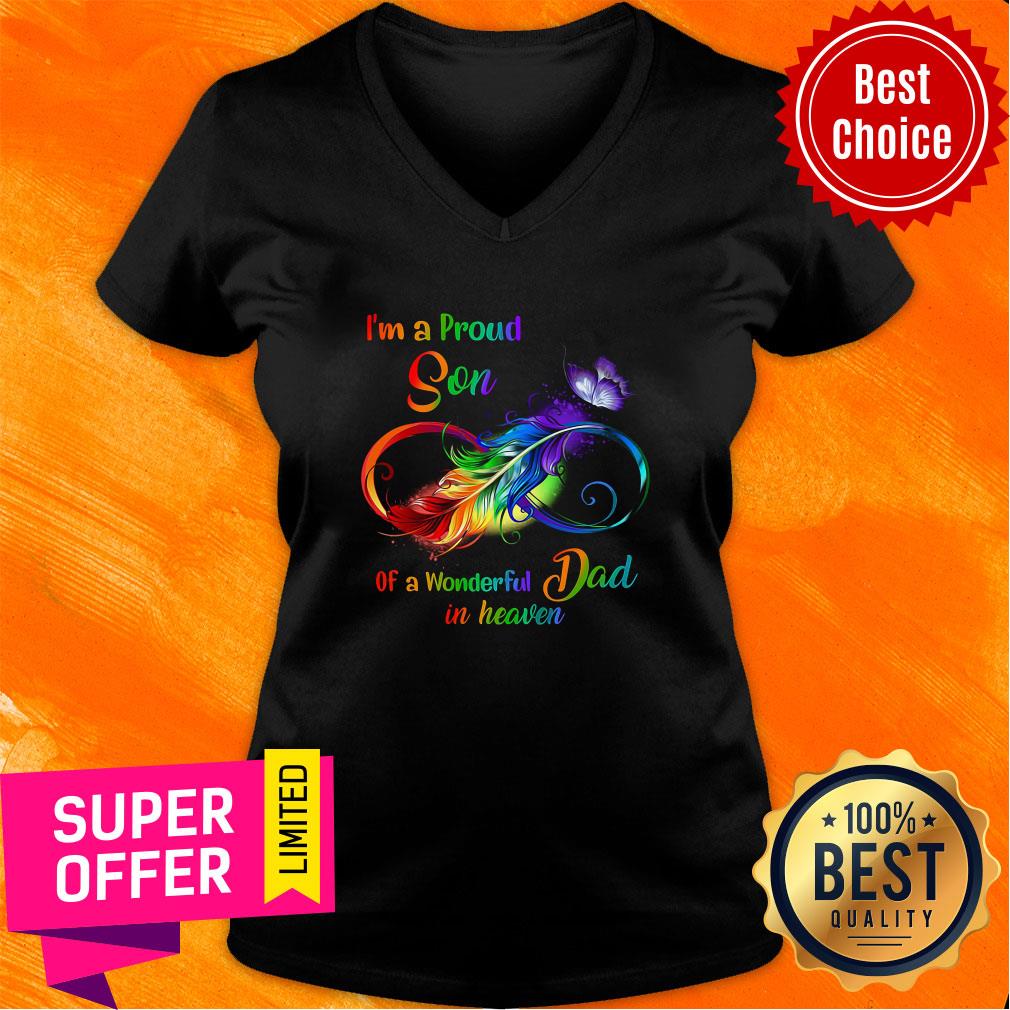 Official I'm A Proud Son Of A Wonderful Dad In Heaven Shirt - Image 3