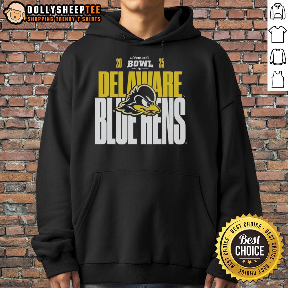 Original Delaware Blue Hens 2025 68 Ventures Bowl T-Shirt - Image 2