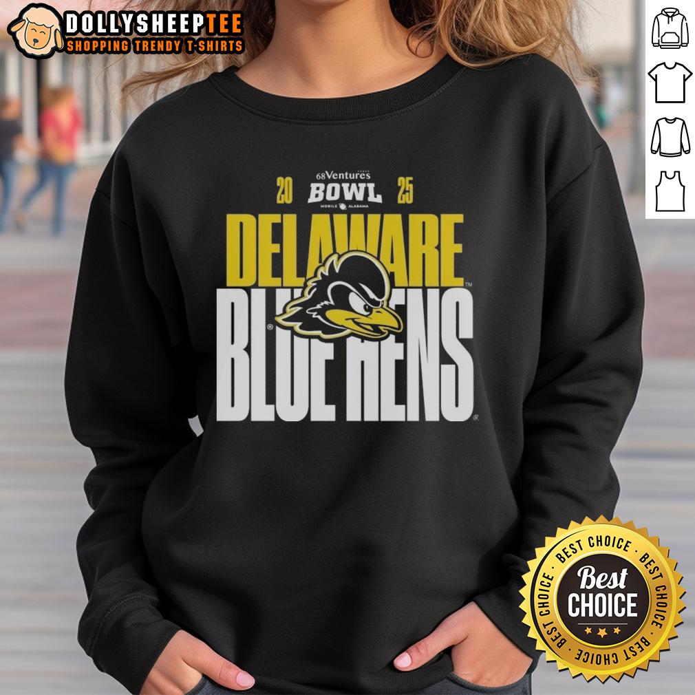 Original Delaware Blue Hens 2025 68 Ventures Bowl T-Shirt - Image 5