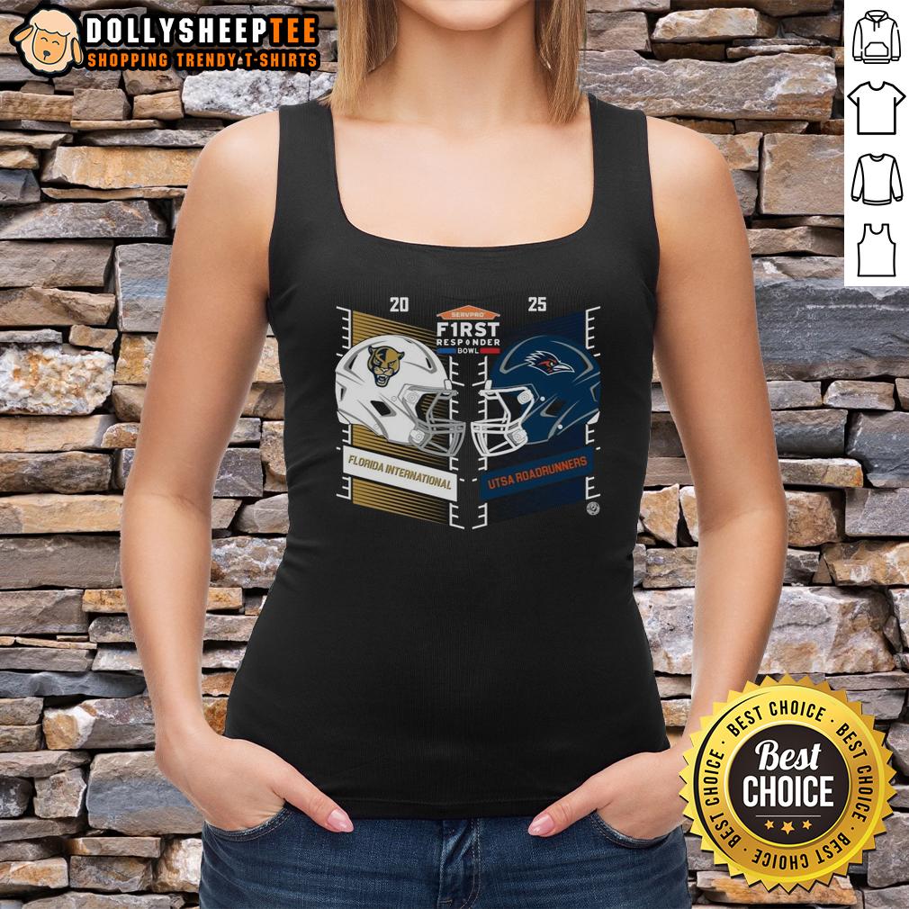Original Florida International Vs UTSA Roadrunners 2025 Servpro First Responder Bowl Helmet T-Shirt - Image 4