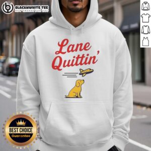 Alternative view of Awesome Lane Quittin' Lane Kiffin Football Coach Dog And Plane T-Shirt