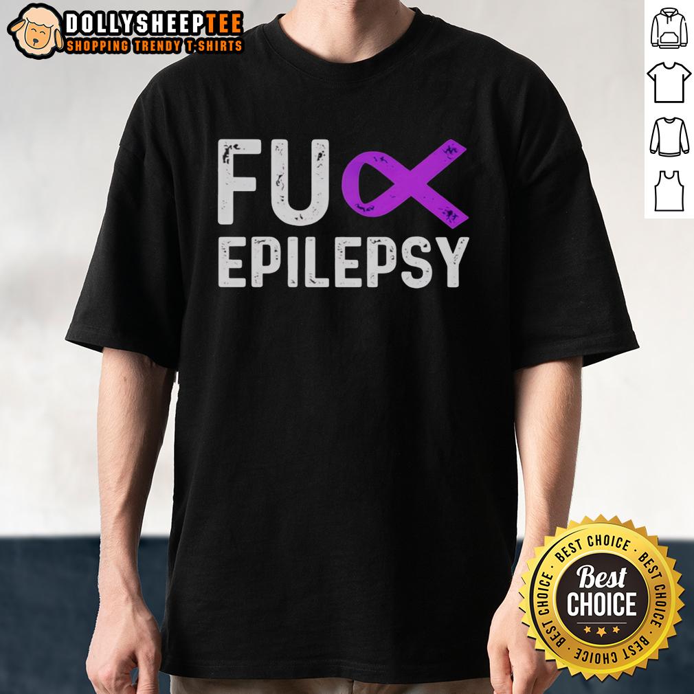 Original Fck Epilepsy Purple Ribbon T-Shirt