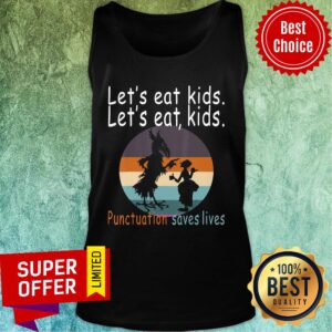 Let's Eat Kids Punctuation Saves Lives Teacher Halloween Vintage Shirt