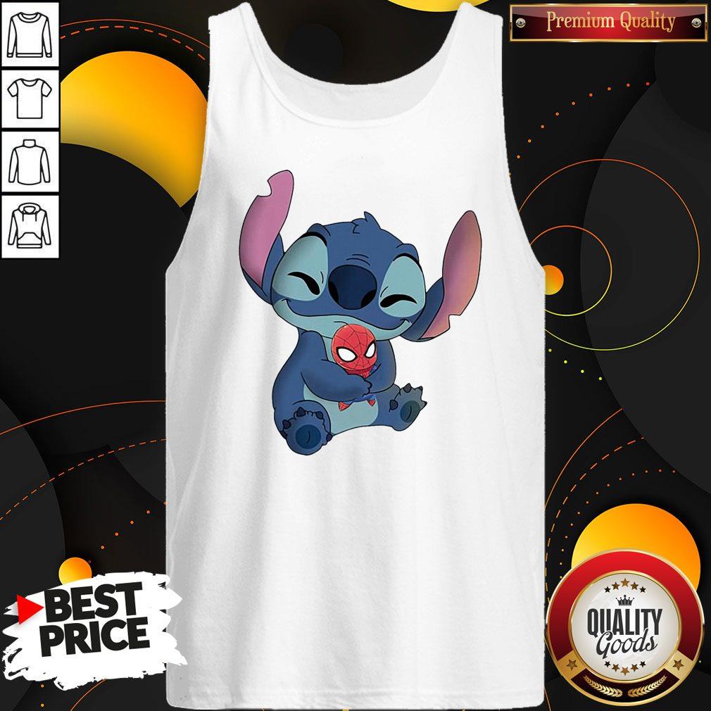 Nice Baby Stitch Hug Baby Spider Man Shirt - Image 4