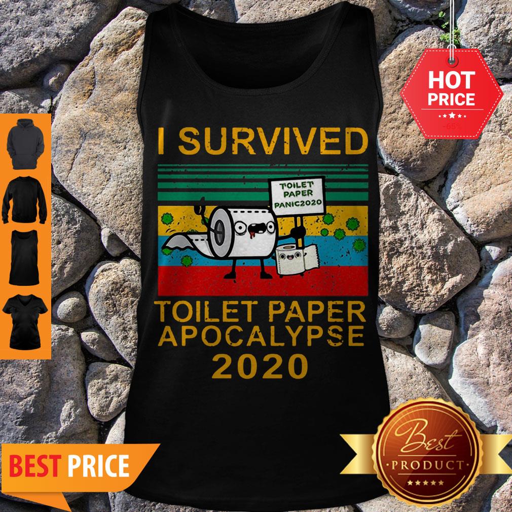 Nice I Survived Toilet Paper Apocalypse 2020 Vintage Shirt - Image 4