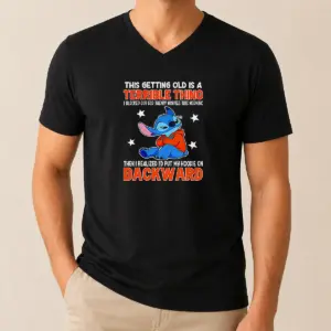 Alternative view of Pretty Stitch This Getting Old Is A Terrible Thing I Blacked Out For Twenty Minutes This Morning Shirt