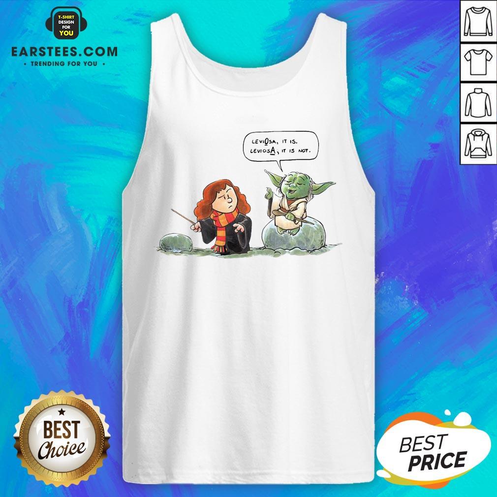 Top Baby Yoda Harry Potter Leviosa It Is Leviosa It Is Not Shirt - Image 4