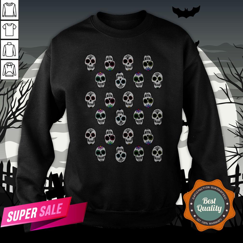 Sugar Skulls Dia De Muertos Day Of Dead In Mexican Shirt - Image 4