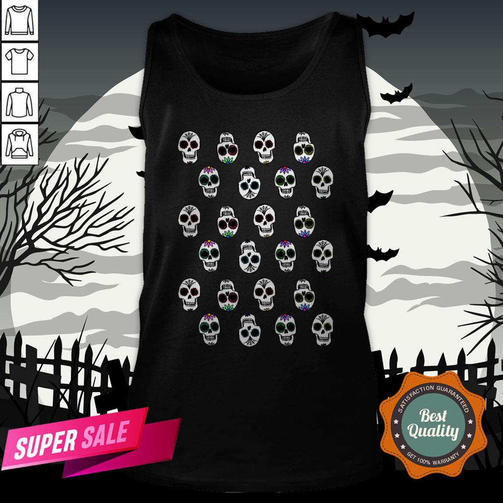 Sugar Skulls Dia De Muertos Day Of Dead In Mexican Shirt - Image 3