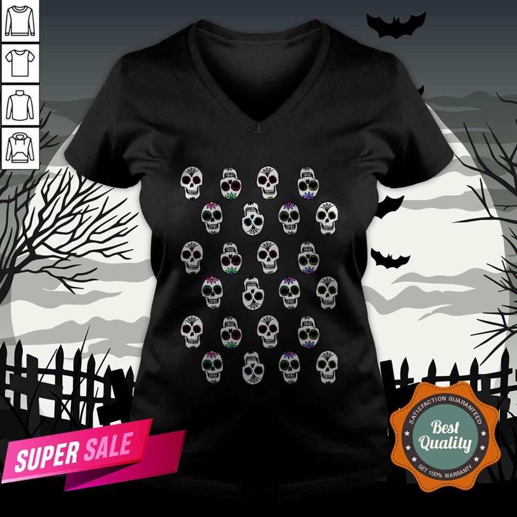 Sugar Skulls Dia De Muertos Day Of Dead In Mexican Shirt - Image 2