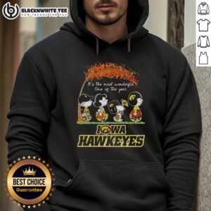 Alternative view of Awesome Iowa Hawkeyes X Peanuts Snoopy And Friends Autumn It's The Most Wonderful Time Of The Year T-Shirt