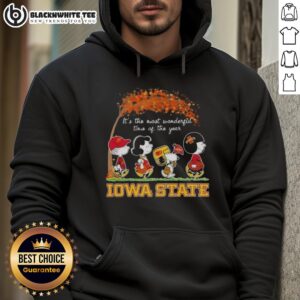 Alternative view of Awesome Iowa State Cyclones X Peanuts Snoopy And Friends Autumn It's The Most Wonderful Time Of The Year T-Shirt