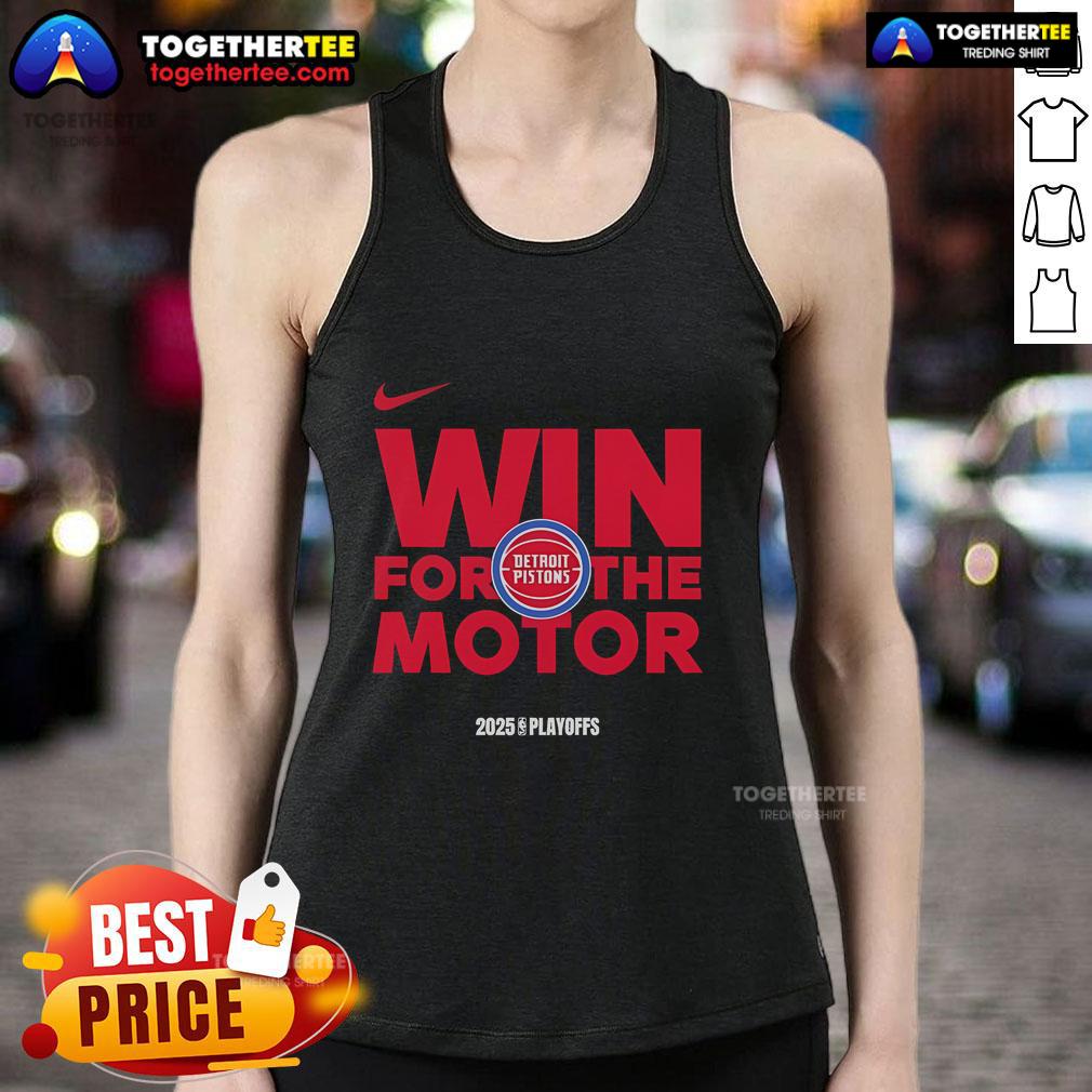 Official NBA Playoffs Win For The Motor Detroit Pistons 2025 T-Shirt - Image 4